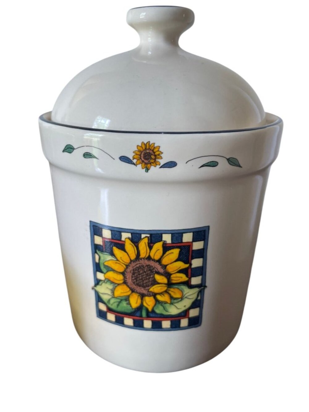 Vintage 1999 Certified International Sunflower Ceramic Canister by Susan Winget - Picture 4 of 8